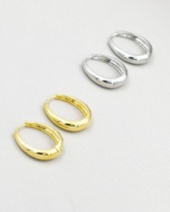 Classic Oval Hoop Earrings [Celeb's Pick]