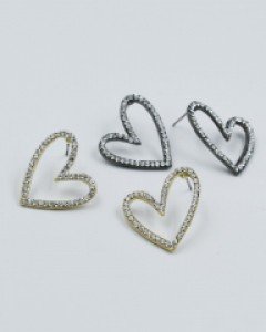 Line Heart Earrings [빌리츠키]