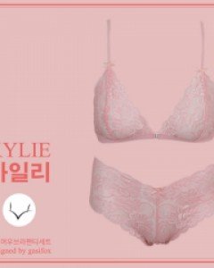 bra} 카일리 홑겹 레이스 브라팬티세트