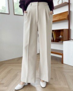 L22CF-PT2825/로이즈 핀턱 와이드 팬츠