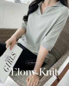 L23CS-MK3561/엘로니 반팔 니트