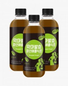 악마다이어트 파인애플 발효식초 저온숙성 유기농 현미발효 음료 차 500ml 3병