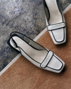 엣지 포인트 4cm 오버힐 슬링백슈즈!