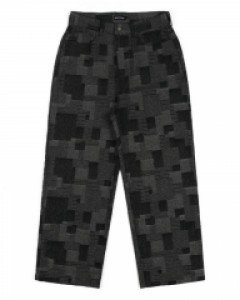 [NSTK] Jacquard Pattern Pants (Black)_K22QC639