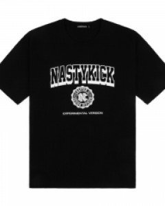 [NSTK] College Logo Tee (Black)_K22QB608