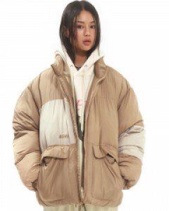 [NSTK] ONE 숏 패딩 자켓 (BEIGE)(20fw-K201)