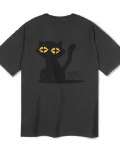 [NSTK] Street Kick-Cat Pigment Tee (Charcoal)_K22QB646