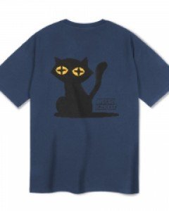 [NSTK] Street Kick-Cat Pigment Tee (Navy)_K22QB646