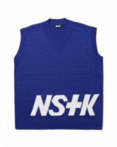 [NK] NSTK STANDING KNIT VEST BLUE (NK19S021H)