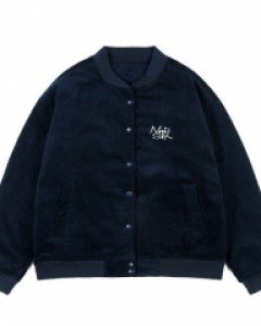 [NSTK] Polka Corduroy Varsity Jacket (Navy)_K22ZA749