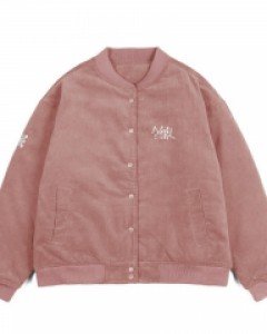 [NSTK] Polka Corduroy Varsity Jacket (Indi Pink)_K22ZA749