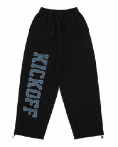 [NK] Denim Patch Sweatpants (Black)_K23ZC216