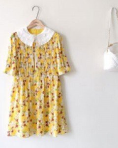 Selly Yellow floral dress