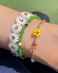 (3set) With Daisy Bracelet Set