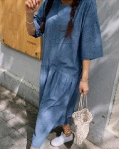 Ruby Denim Long Dress