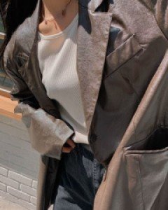 crop leather jacket