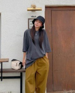 Fail banding incision baggy pants