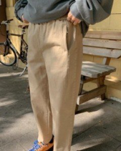 Genco Banded Cotton Baggy Pants