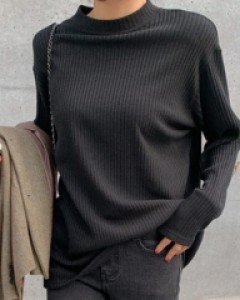 Haute half polar ribbed long sleeve t-shirt