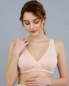 Petite Marie Cotton span nursing bra top with built-in cap, domestically produced maternity bra