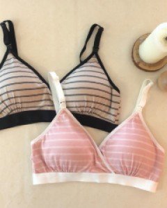 [Newnik] Cotton Modal One Touch Stripe Bra