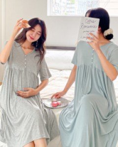 [LabelsD] Short-sleeve Nursing Dress Full of Love*Maternity