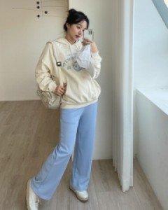 Maternity* Waffle Straight Pants