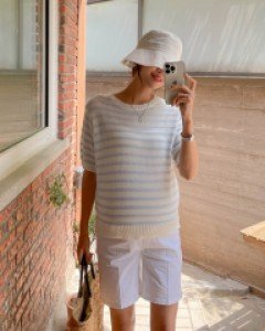 Maternity* Cool Stripe Knit