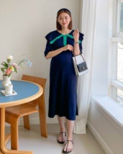 Maternity* Sailor Knit Dress