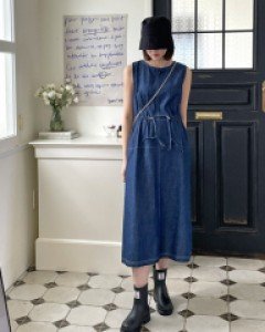 Maternity*string Denim One Piece