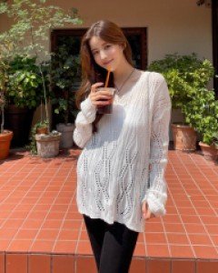 Maternity*Backline cross Knit