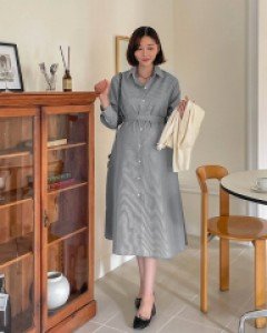 Maternity * Calm check shirt dress