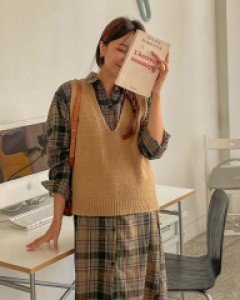 Maternity*Cozy Wool Knit Vest