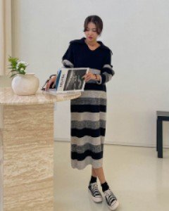 Maternity*Chris Collar Knit Dress