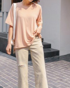 EVE_BASIC Vol.62 Ramelon Basic Span Unbal T-shirt