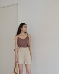 [EVELLET] Raodel Linen Pintuck Shorts Pants