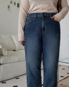 [Daily Pants] Fendi Ha Back Banding Straight Denim Pants