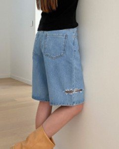 Caboshi split Pedal pushers denim pants