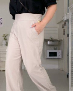 Paoni Straight Span Waistband Pants