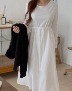 [EVELLET] Myve Cotton string Long Dress