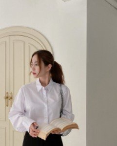 Joenle Semi-Cropped Cotton Shirt