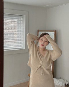 [EVELLET]Scarlett Wool knit Dress Cardigan SET