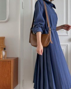 Genar Denim Pleats Dress