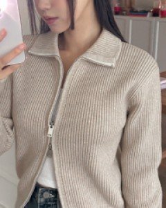 [EVELLET] Nuria Wanggol two-way Knit Zip up