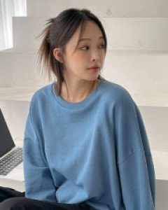 [EVELLET]Potation Basic Embroidery Sweatshirt