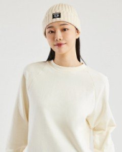 Icon logo sweatshirt cream white