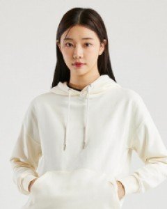 Icon logo hoodie cream white