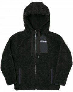 Boucle fleece hooded zip-up jacketblack(unisex)