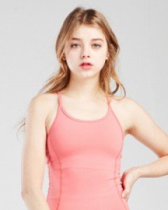 Simple line sleeveless sugar pink