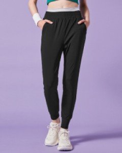 Tricot air cooler 아이콘 여성 jogger pants black